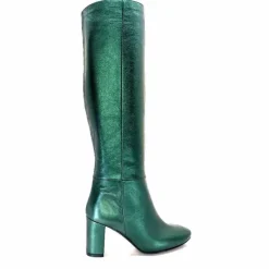 Bottes<l'arianna Bottes Tube St1689 Cuir Métal Vert
