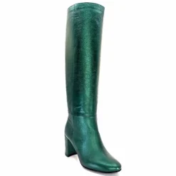 Bottes<l'arianna Bottes Tube St1689 Cuir Métal Vert