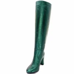 Bottes<l'arianna Bottes Tube St1689 Cuir Métal Vert