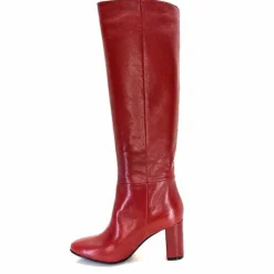 Elégant|Bottes<l'arianna Bottes Tubes St1689 Cuir Mattone Rouge