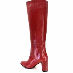 Elégant|Bottes<l'arianna Bottes Tubes St1689 Cuir Mattone Rouge