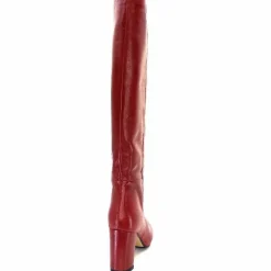 Elégant|Bottes<l'arianna Bottes Tubes St1689 Cuir Mattone Rouge