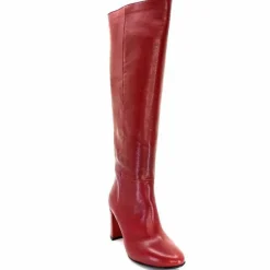 Elégant|Bottes<l'arianna Bottes Tubes St1689 Cuir Mattone Rouge