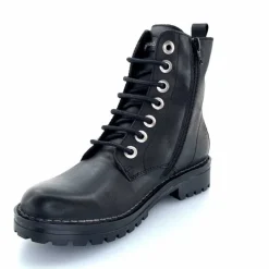 Rock|Bottines<Chacal Bottillon Fermeture Éclair 6830 Cuir Noir
