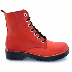 Rock|Bottines<Chacal Bottillon Fermeture Éclair 6830 Cuir Rouge