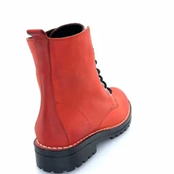 Rock|Bottines<Chacal Bottillon Fermeture Éclair 6830 Cuir Rouge