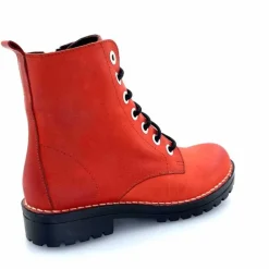 Rock|Bottines<Chacal Bottillon Fermeture Éclair 6830 Cuir Rouge