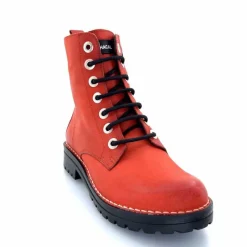 Rock|Bottines<Chacal Bottillon Fermeture Éclair 6830 Cuir Rouge
