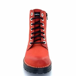Rock|Bottines<Chacal Bottillon Fermeture Éclair 6830 Cuir Rouge