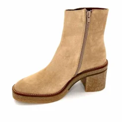 Basic|Bottines<Alpe Bottines à Talon 2626 Baby Daim Corda Crème