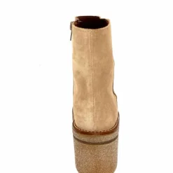 Basic|Bottines<Alpe Bottines à Talon 2626 Baby Daim Corda Crème