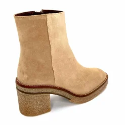 Basic|Bottines<Alpe Bottines à Talon 2626 Baby Daim Corda Crème