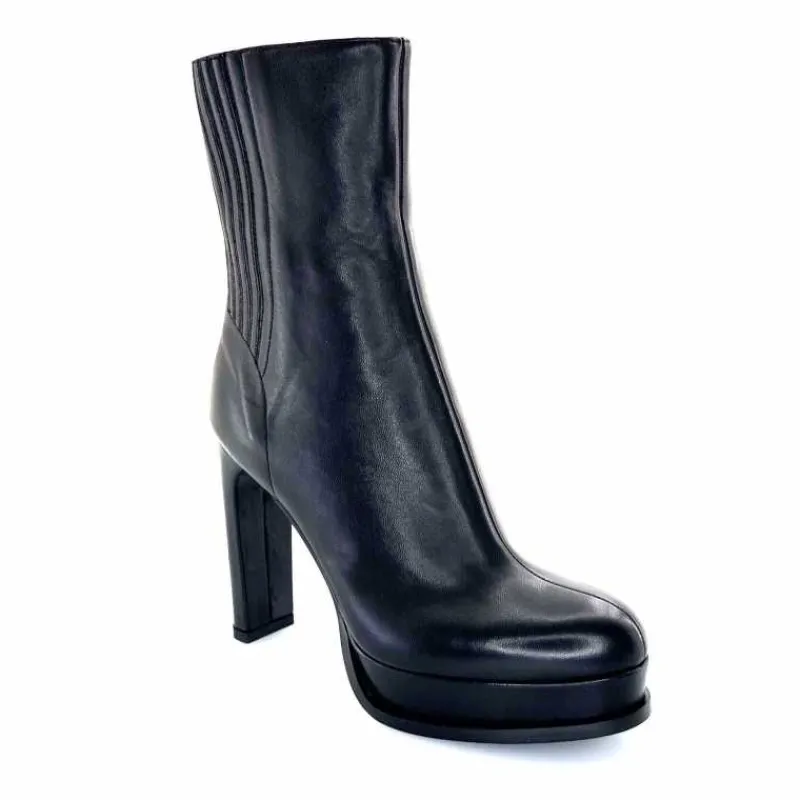 Bottines<chantal Bottines à Talon 2145 Cuir Noir