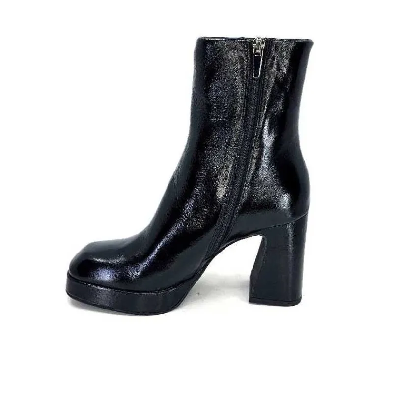 Féminin|Elégant<chantal Bottines à Talon 2191 Cuir Vernis Noir