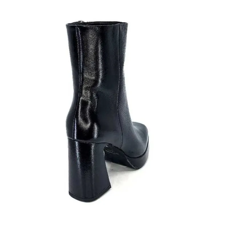 Féminin|Elégant<chantal Bottines à Talon 2191 Cuir Vernis Noir
