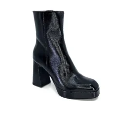Féminin|Elégant<chantal Bottines à Talon 2191 Cuir Vernis Noir