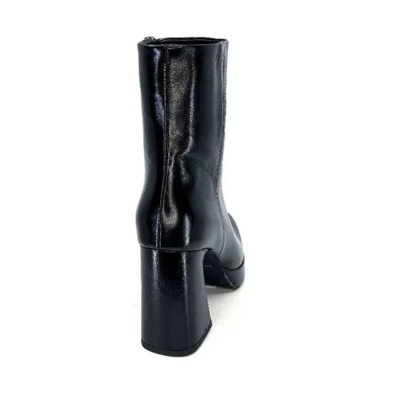 Féminin|Elégant<chantal Bottines à Talon 2191 Cuir Vernis Noir