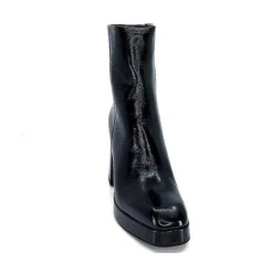 Féminin|Elégant<chantal Bottines à Talon 2191 Cuir Vernis Noir