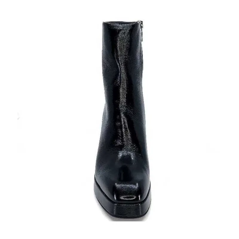 Féminin|Elégant<chantal Bottines à Talon 2191 Cuir Vernis Noir