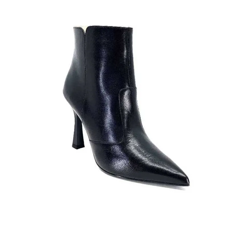 Talon|Féminin<Nero Giardini Bottines à Talon Fin Néro Giardini 1308646 De 100 Cuir Noir