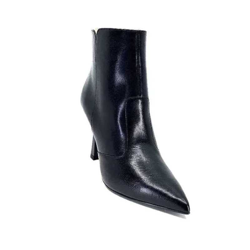 Talon|Féminin<Nero Giardini Bottines à Talon Fin Néro Giardini 1308646 De 100 Cuir Noir