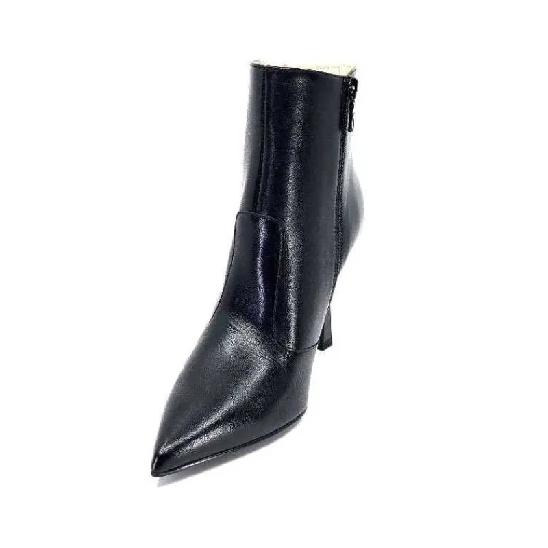 Talon|Féminin<Nero Giardini Bottines à Talon Fin Néro Giardini 1308646 De 100 Cuir Noir