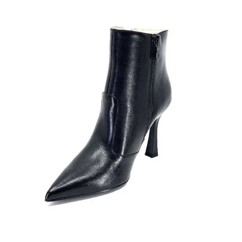 Talon|Féminin<Nero Giardini Bottines à Talon Fin Néro Giardini 1308646 De 100 Cuir Noir