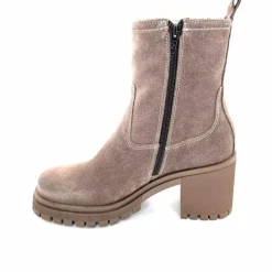 Rock|Fourrure<Ivoire0235a Bottines à Talon Fourrées Ivoire 28117 Daim Gris GrisFoncé