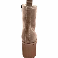 Rock|Fourrure<Ivoire0235a Bottines à Talon Fourrées Ivoire 28117 Daim Gris GrisFoncé