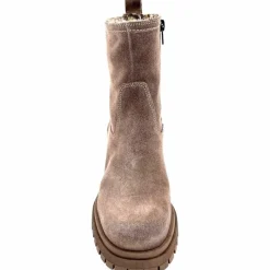 Rock|Fourrure<Ivoire0235a Bottines à Talon Fourrées Ivoire 28117 Daim Gris GrisFoncé