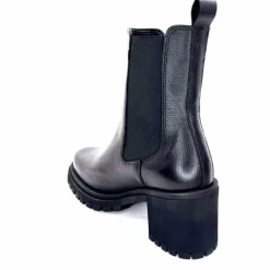 Rock|Bottines<Ivoire0235a Bottines à Talon Ivoire 28115 Cuir Noir