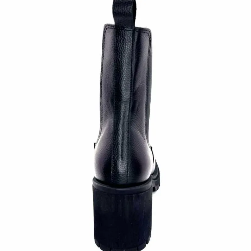 Rock|Bottines<Ivoire0235a Bottines à Talon Ivoire 28115 Cuir Noir