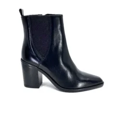Elégant|Santiags<Ivoire0104a Bottines à Talon Ivoire 52145 Cuir Noir