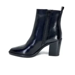 Elégant|Santiags<Ivoire0104a Bottines à Talon Ivoire 52145 Cuir Noir