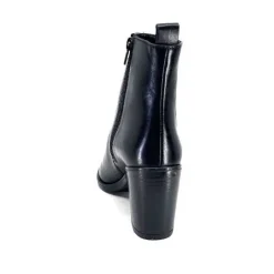 Elégant|Santiags<Ivoire0104a Bottines à Talon Ivoire 52145 Cuir Noir