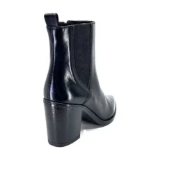 Elégant|Santiags<Ivoire0104a Bottines à Talon Ivoire 52145 Cuir Noir