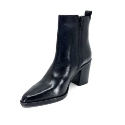 Elégant|Santiags<Ivoire0104a Bottines à Talon Ivoire 52145 Cuir Noir