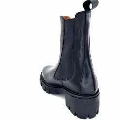 Rock|Bottines<belang Bottines à Talon Ivoire 08112 Cuir Noir