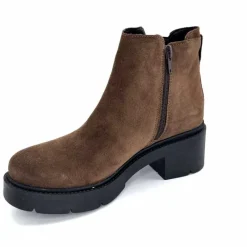 Basic|Bottines<Ivoire0351a Bottines à Talon Ivoire 4621113 Daim Marron