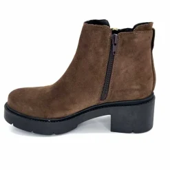 Basic|Bottines<Ivoire0351a Bottines à Talon Ivoire 4621113 Daim Marron