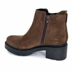 Basic|Bottines<Ivoire0351a Bottines à Talon Ivoire 4621113 Daim Marron