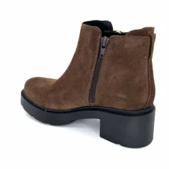 Basic|Bottines<Ivoire0351a Bottines à Talon Ivoire 4621113 Daim Marron