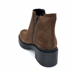 Basic|Bottines<Ivoire0351a Bottines à Talon Ivoire 4621113 Daim Marron