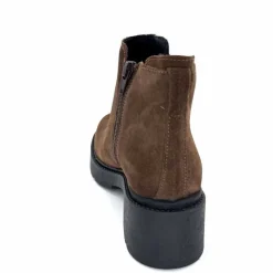 Basic|Bottines<Ivoire0351a Bottines à Talon Ivoire 4621113 Daim Marron