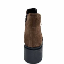 Basic|Bottines<Ivoire0351a Bottines à Talon Ivoire 4621113 Daim Marron