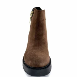 Basic|Bottines<Ivoire0351a Bottines à Talon Ivoire 4621113 Daim Marron