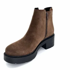 Basic|Bottines<Ivoire0351a Bottines à Talon Ivoire 4621113 Daim Marron