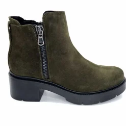 Basic|Bottines<Ivoire0351a Bottines à Talon Ivoire 4621113 Daim Olive Vert
