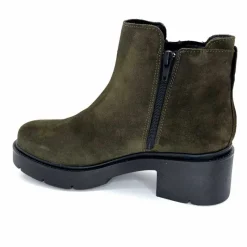 Basic|Bottines<Ivoire0351a Bottines à Talon Ivoire 4621113 Daim Olive Vert