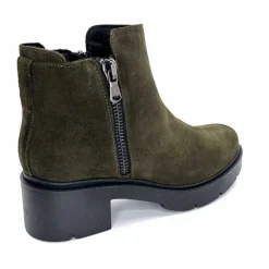 Basic|Bottines<Ivoire0351a Bottines à Talon Ivoire 4621113 Daim Olive Vert